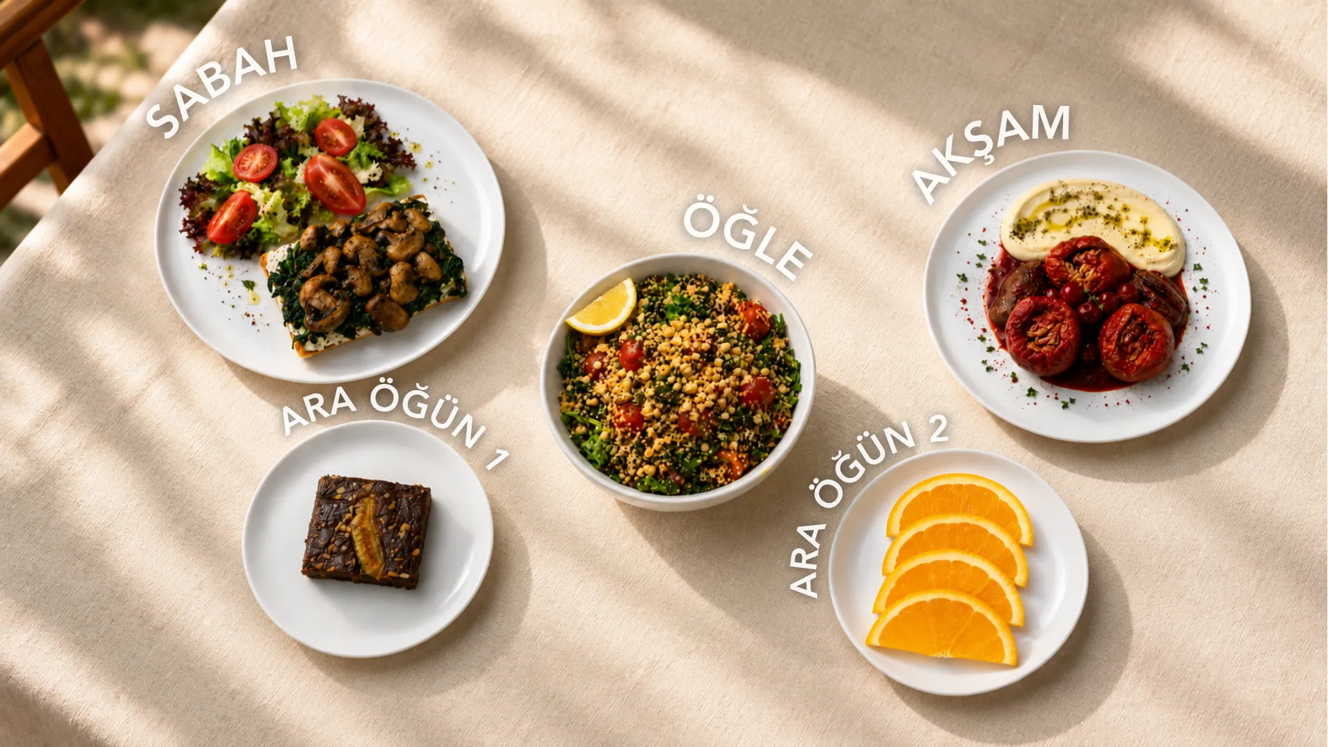 Sabah Öğle ve Akşam +2 ara öğün